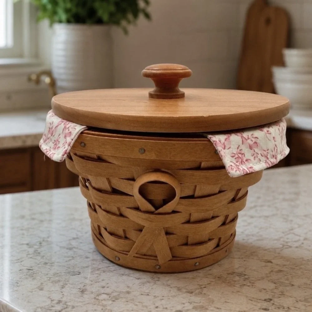 Longaberger‎ 2007 Horizon of Hope Basket Wood Lid Liner Protector Wall Mount 21